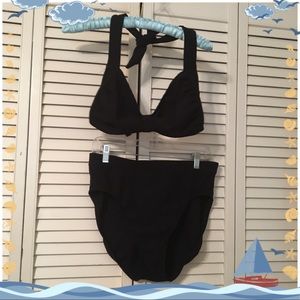 ☀️Retro Style Black Two-Piece by Catalina Sz XL ☀️